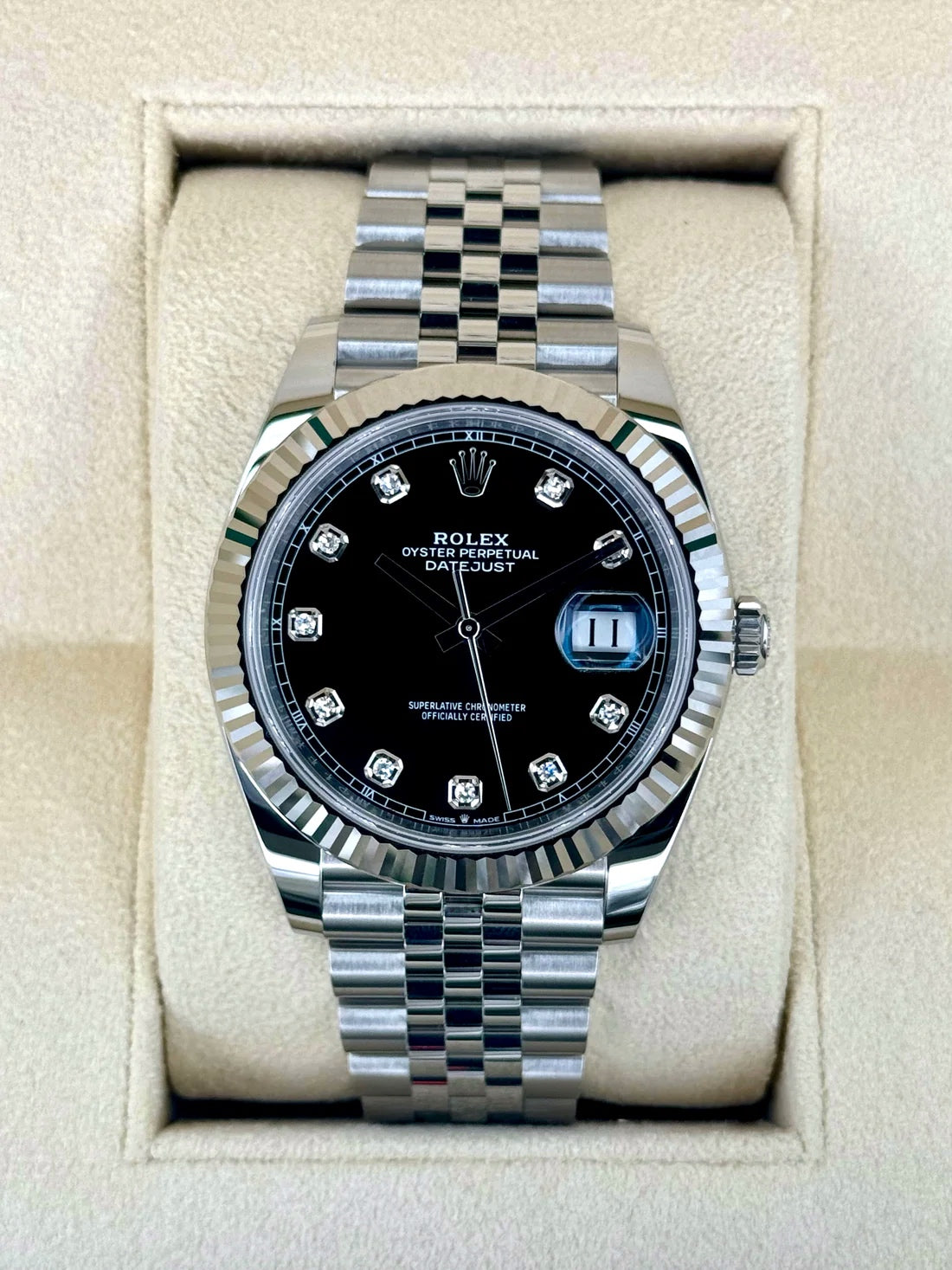 NEW 2025 ロレックス デイトジャスト 41mm 126334 ジュビリーブラックダイヤダイヤル