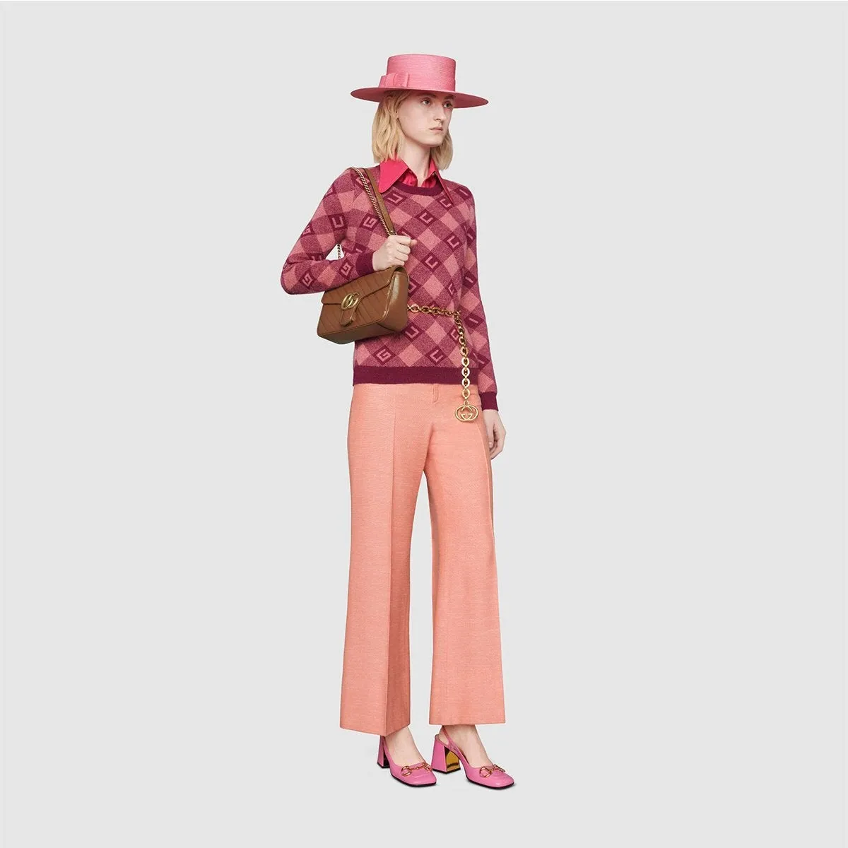 GUCCI(グッチ) 〔GGマーモント〕キルティング スモール ショルダーバッグ