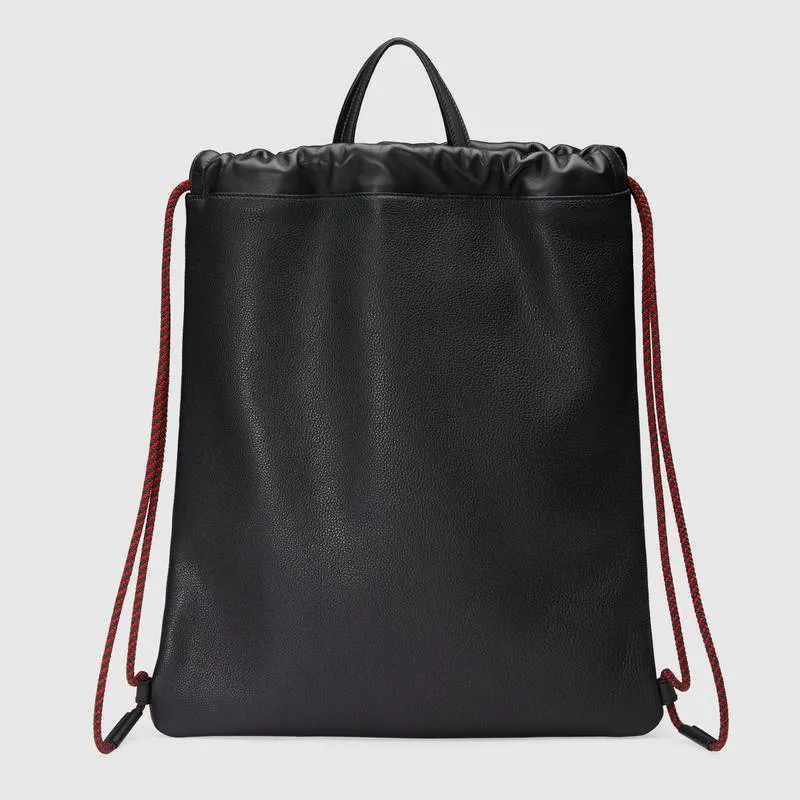 GUCCI(グッチ)〔グッチ プリント〕レザー ドローストリング バックパック