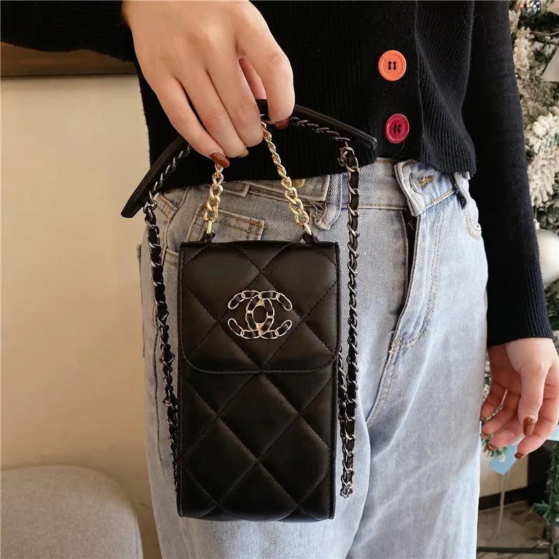CHANEL(シャネル) クラシック チェーン ダイヤモンドテクスチャーユニバーサル バッグ 4色