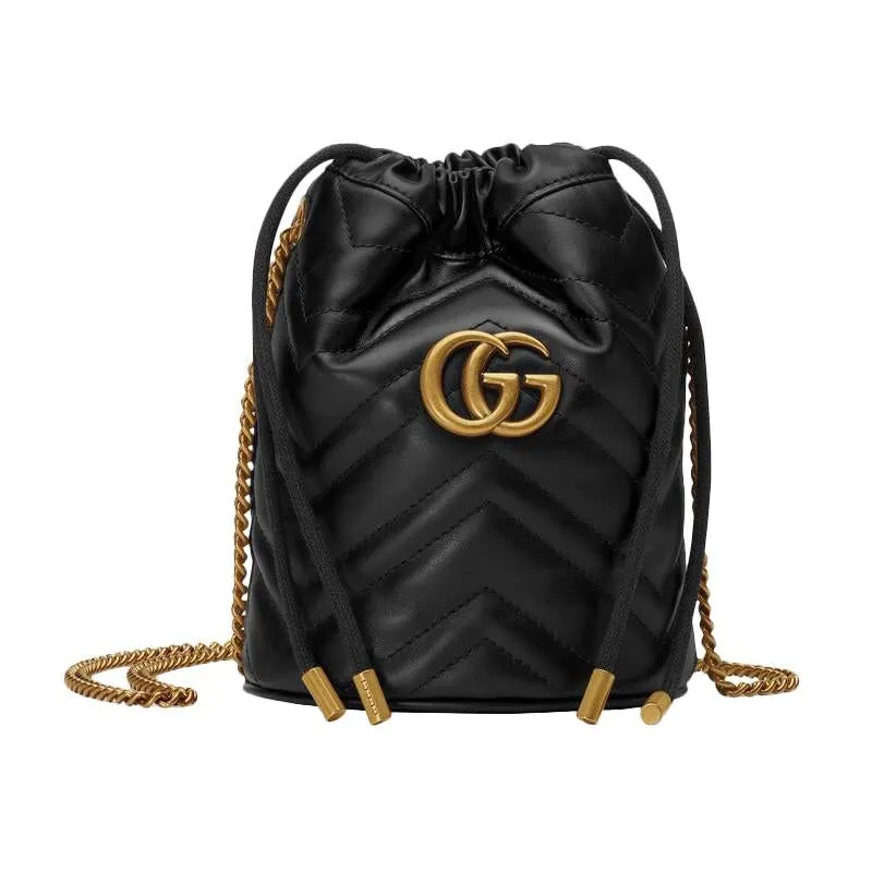 GUCCI(グッチ)〔GGマーモント〕ミニ バケットバッグ