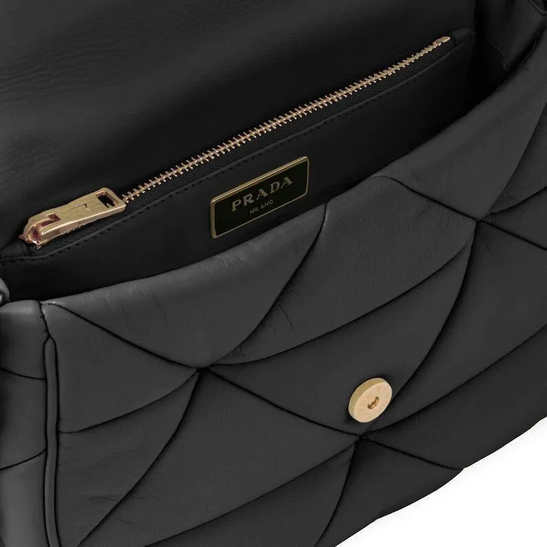PRADA(プラダ) システムナッパレザーパッチワークバッグ ブラック