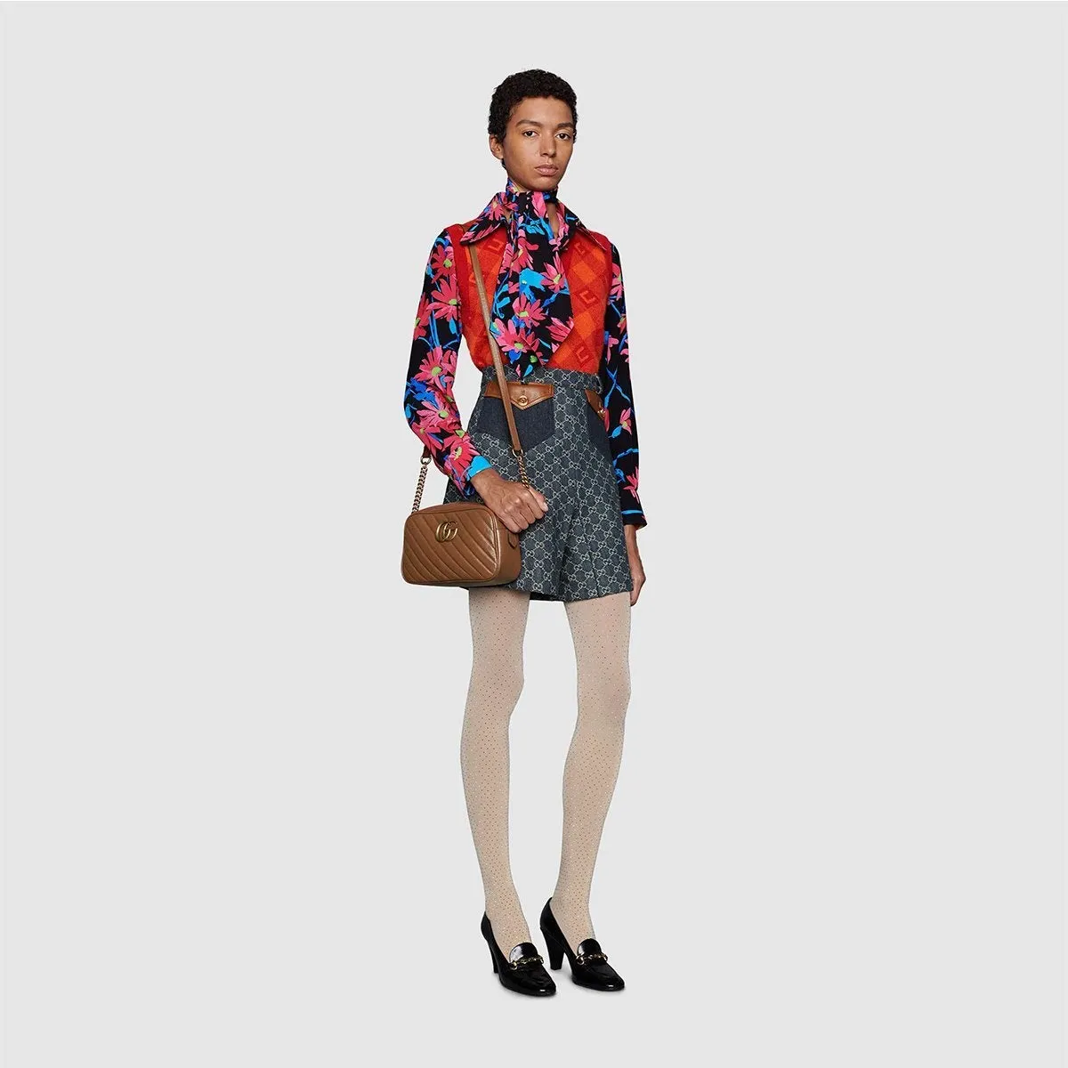 GUCCI(グッチ) 〔GGマーモント〕キルティング スモール ショルダーバッグ