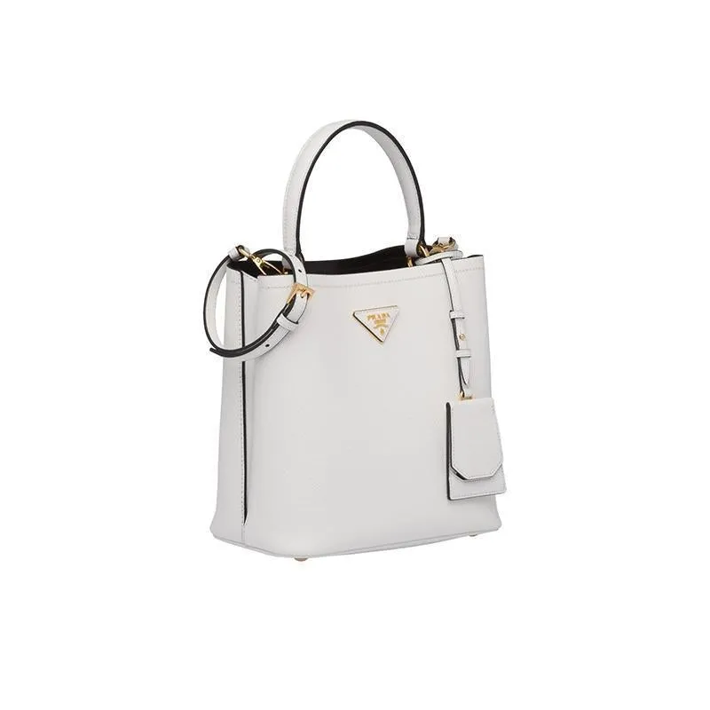 PRADA(プラダ) パニエ サフィアーノレザーバッグ ホワイト
