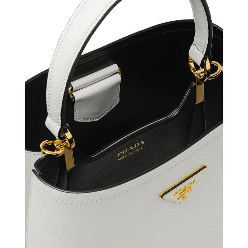 PRADA(プラダ) パニエ サフィアーノレザーバッグ ホワイト
