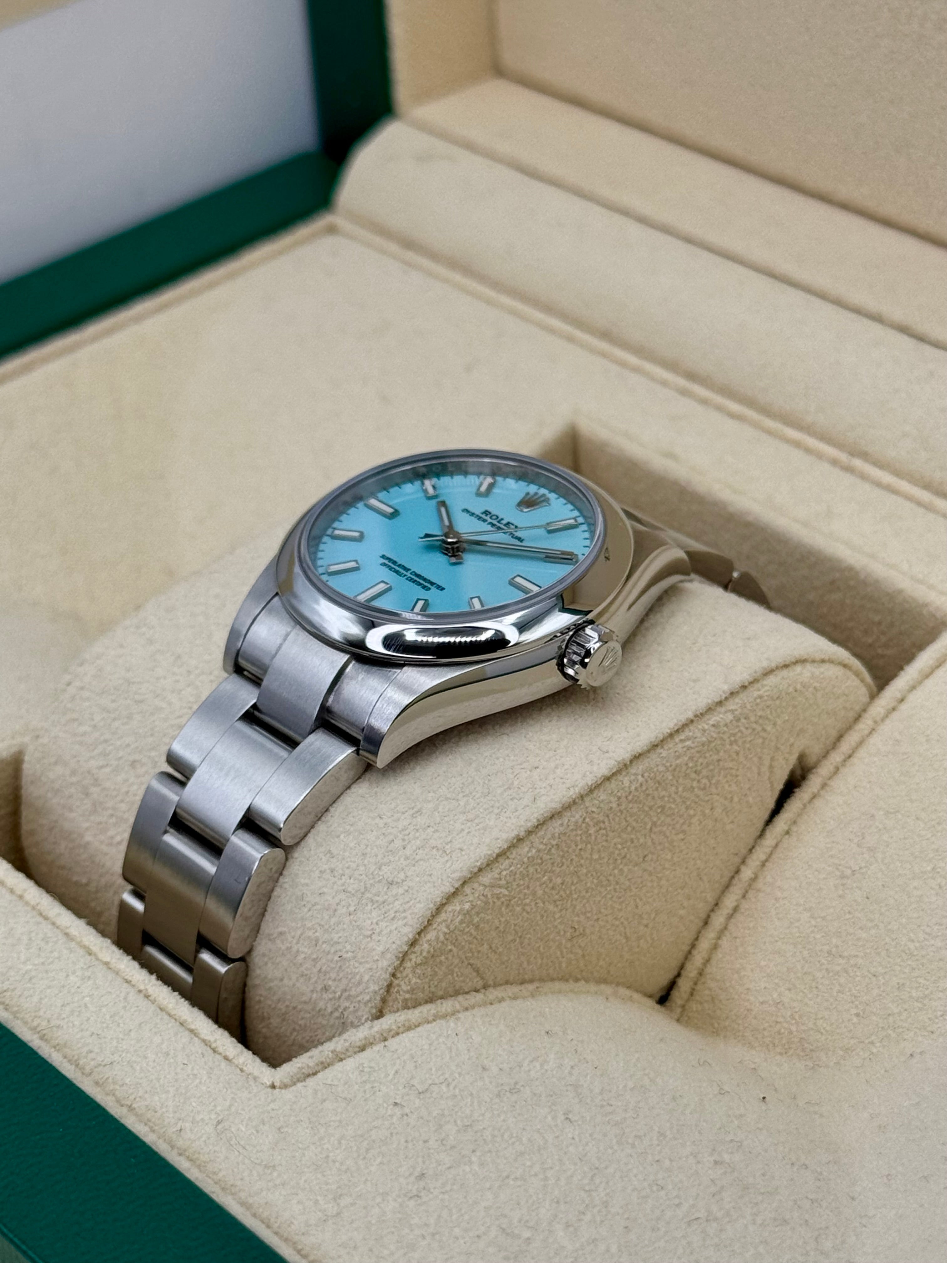 2021 ロレックス オイスターパーペチュアル 31mm 277200 ターコイズ ティファニーブルー文字盤