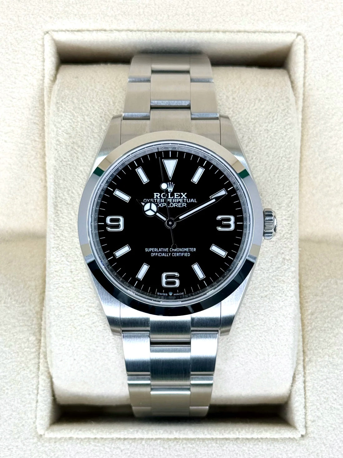 NEW 2024 Rolex Explorer 36mm 124270 ステンレススチール ブラックダイヤル