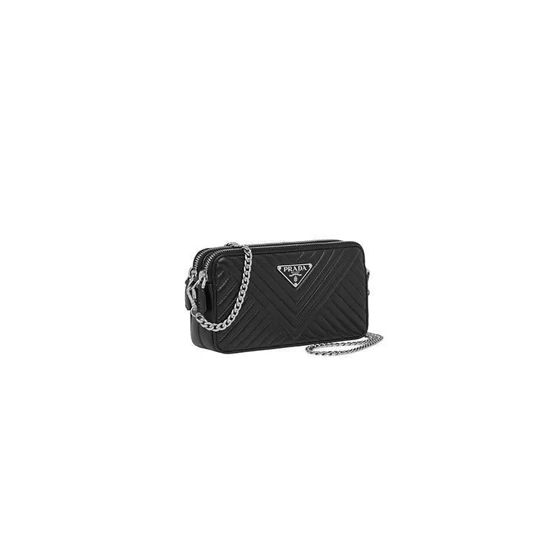 PRADA(プラダ) ナッパレザー ミニショルダーバッグ ブラック