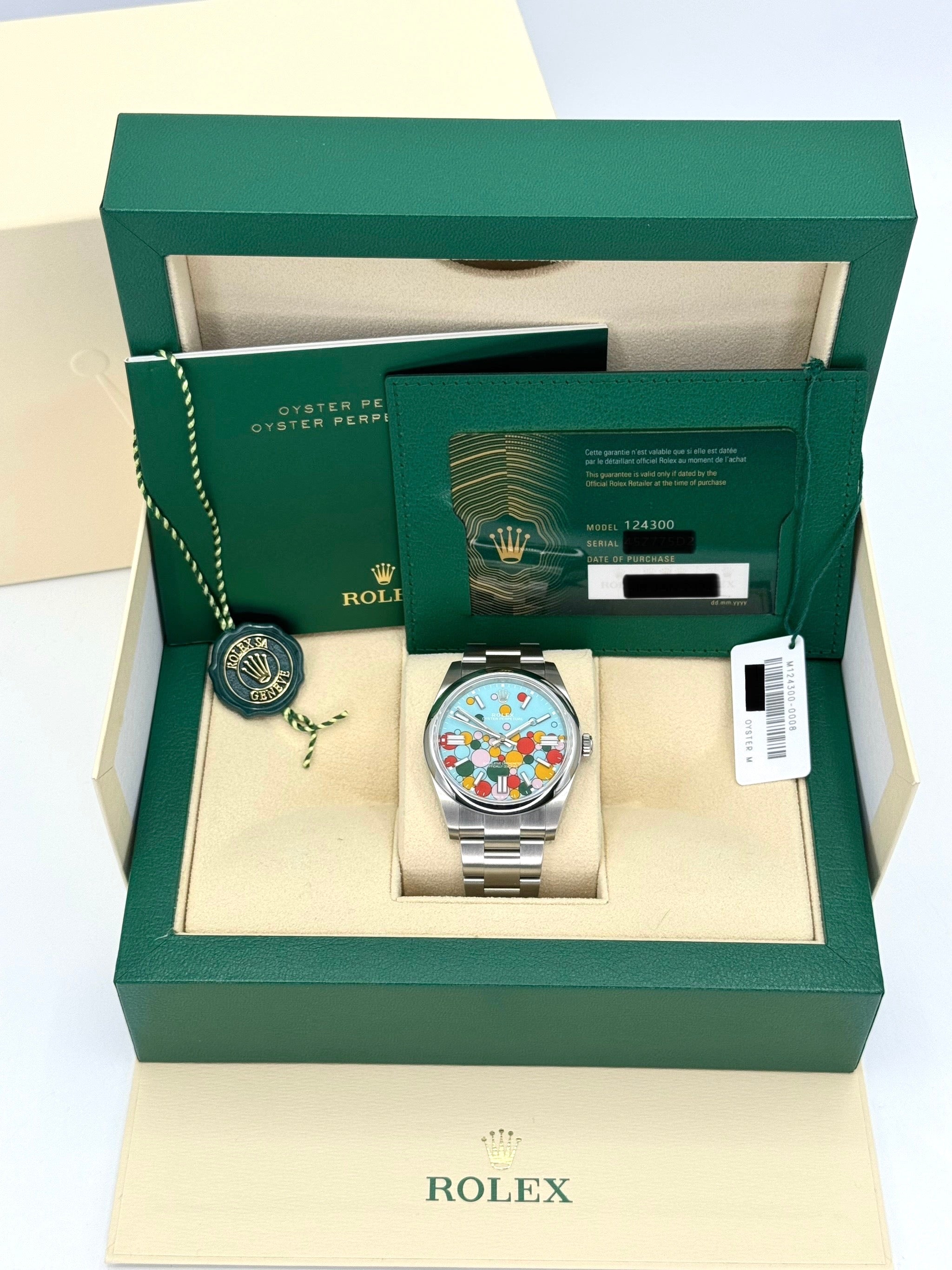 NEW 2024 ロレックス オイスターパーペチュアル 41mm 124300 セレブレーションダイヤル