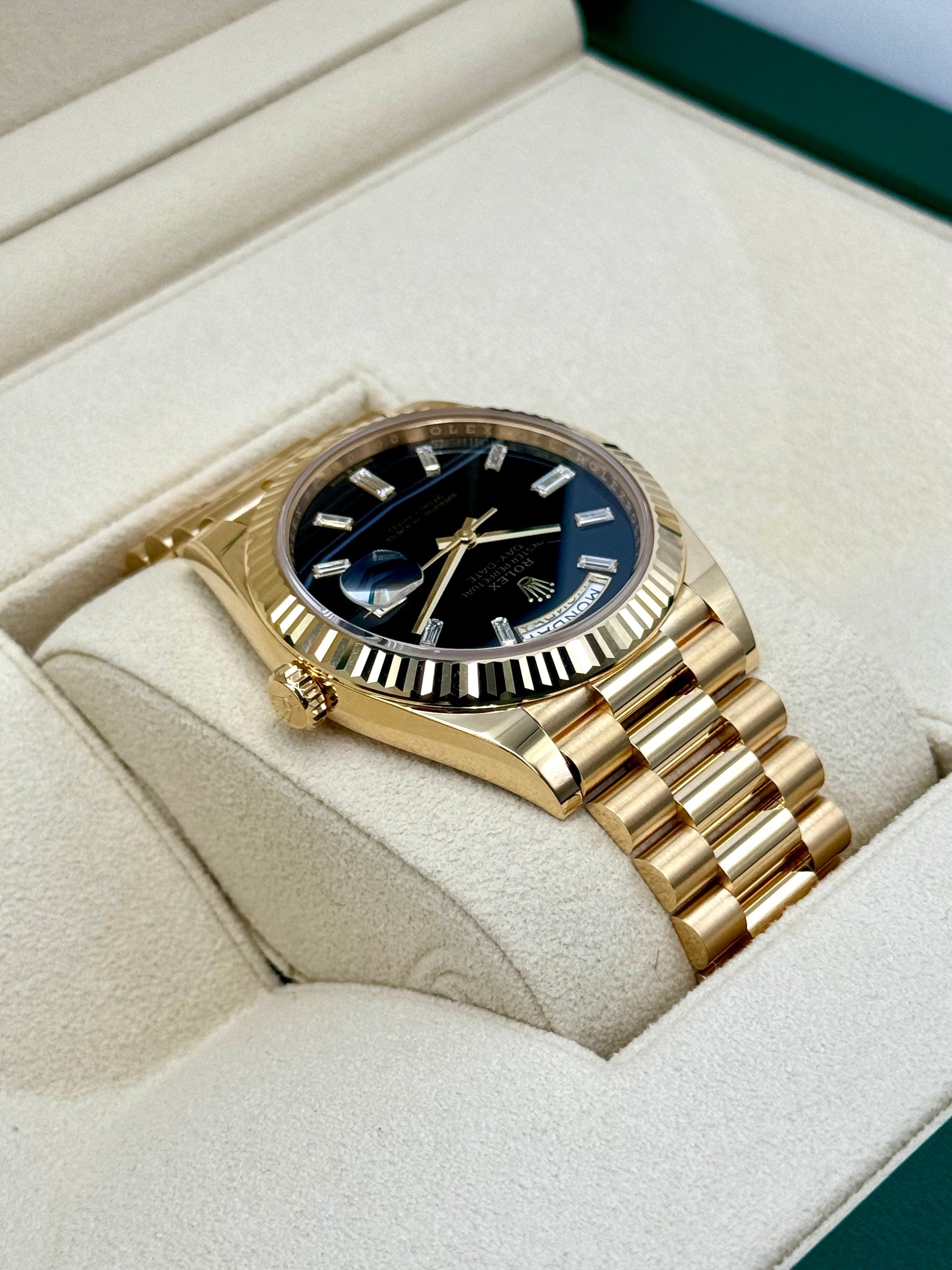 NEW ロレックス デイデイト 40mm 228238 ブラックオニキスダイヤダイヤル