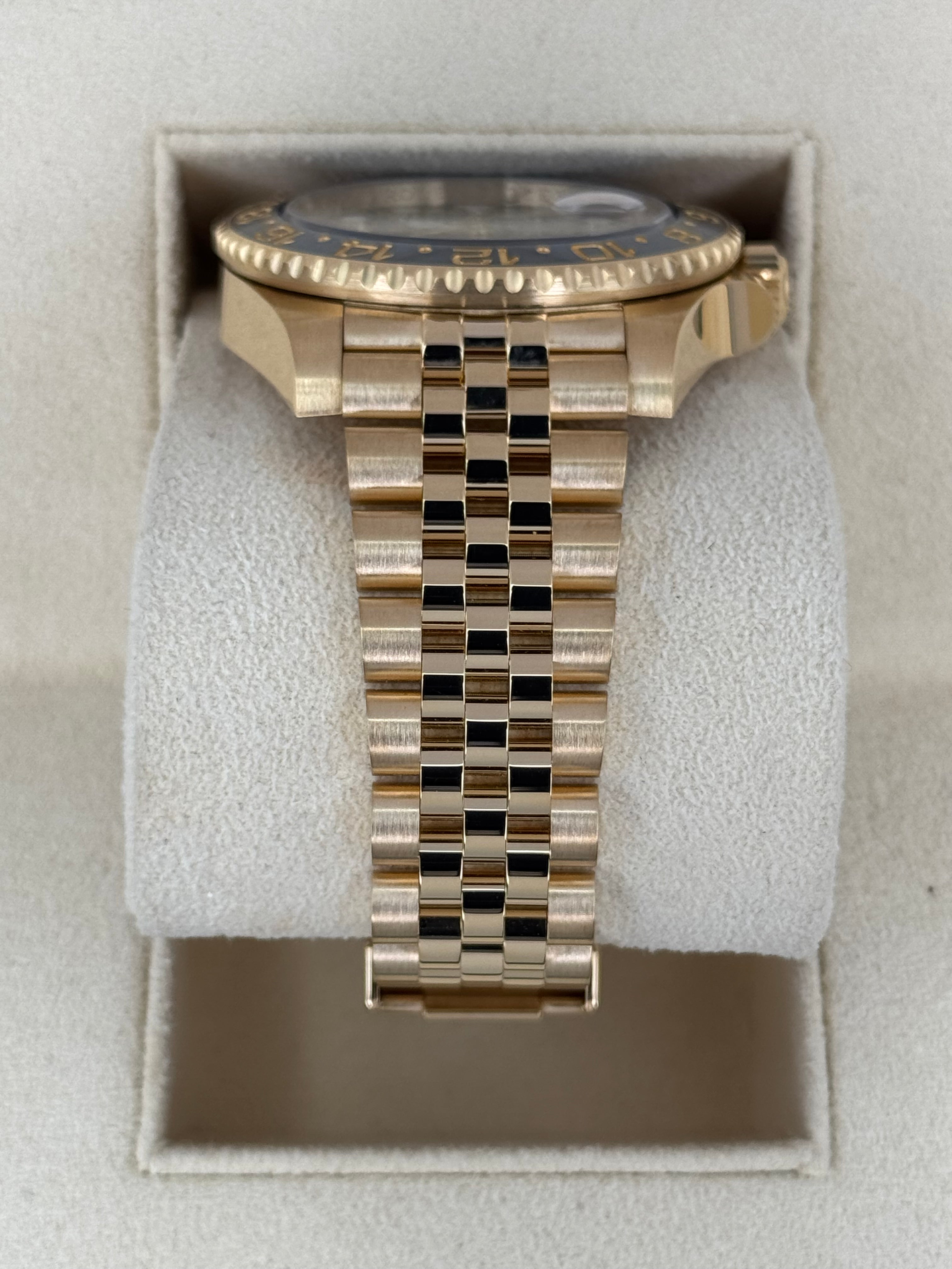 2023 Rolex GMT Master II 40mm 126718GRNR Yellow Gold Jubilee Black Dial