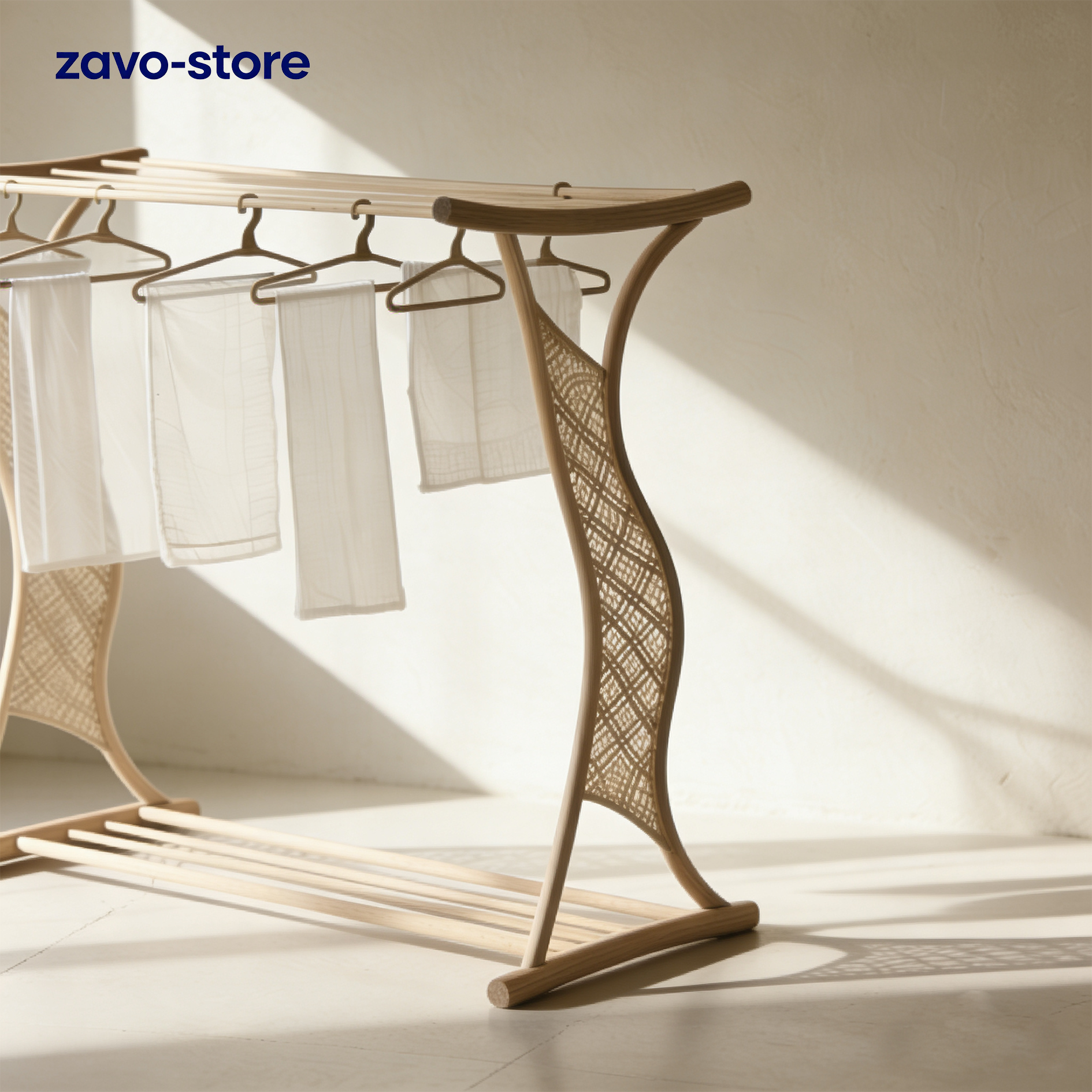 木製設計感應晾衣架