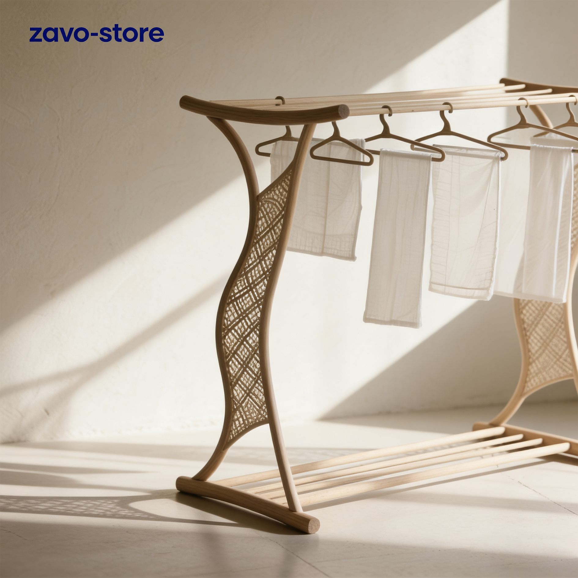 木製設計感應晾衣架
