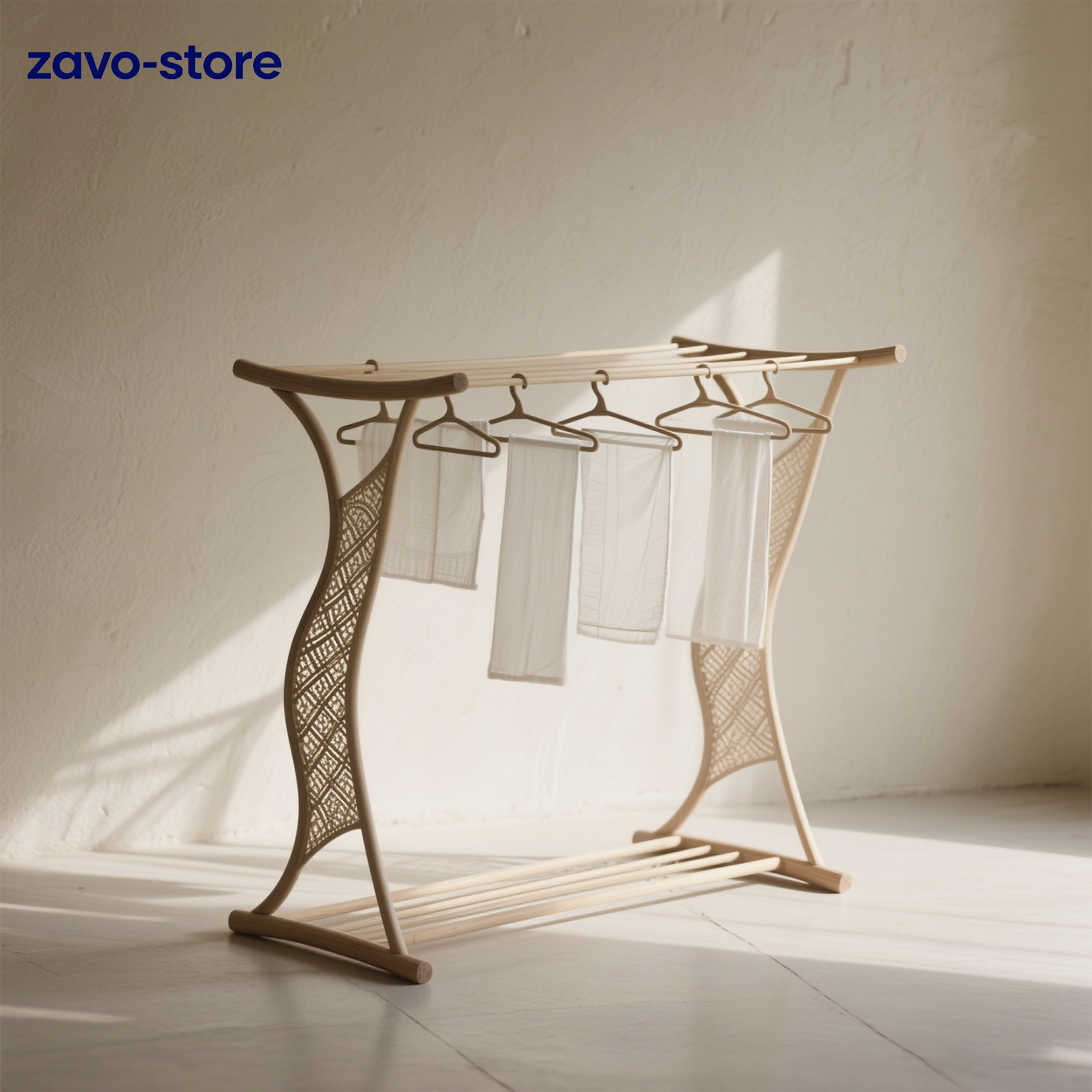 木製設計感應晾衣架