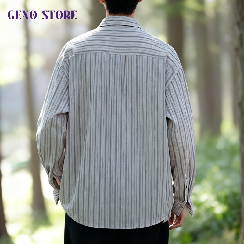 時尚百搭條紋襯衫