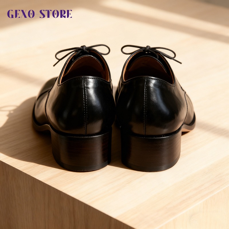 高級牛皮質感商務皮鞋