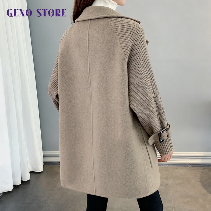 時尚長版女式風衣外套