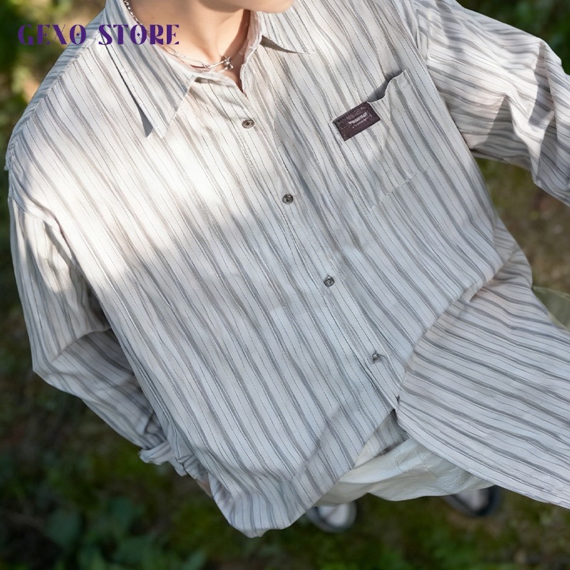 時尚百搭條紋襯衫