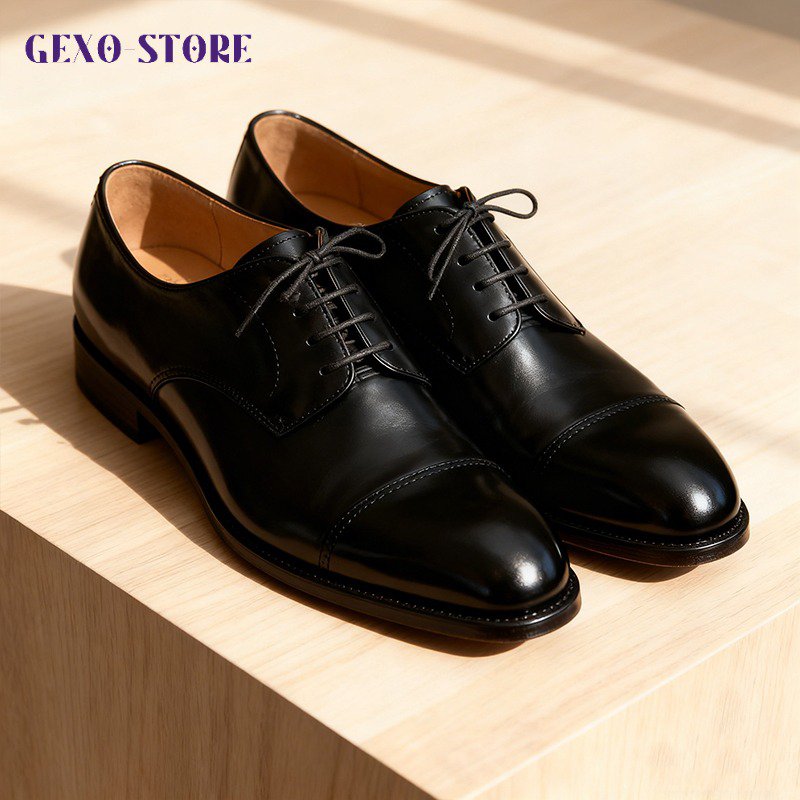 男士時尚商務皮鞋細節特寫