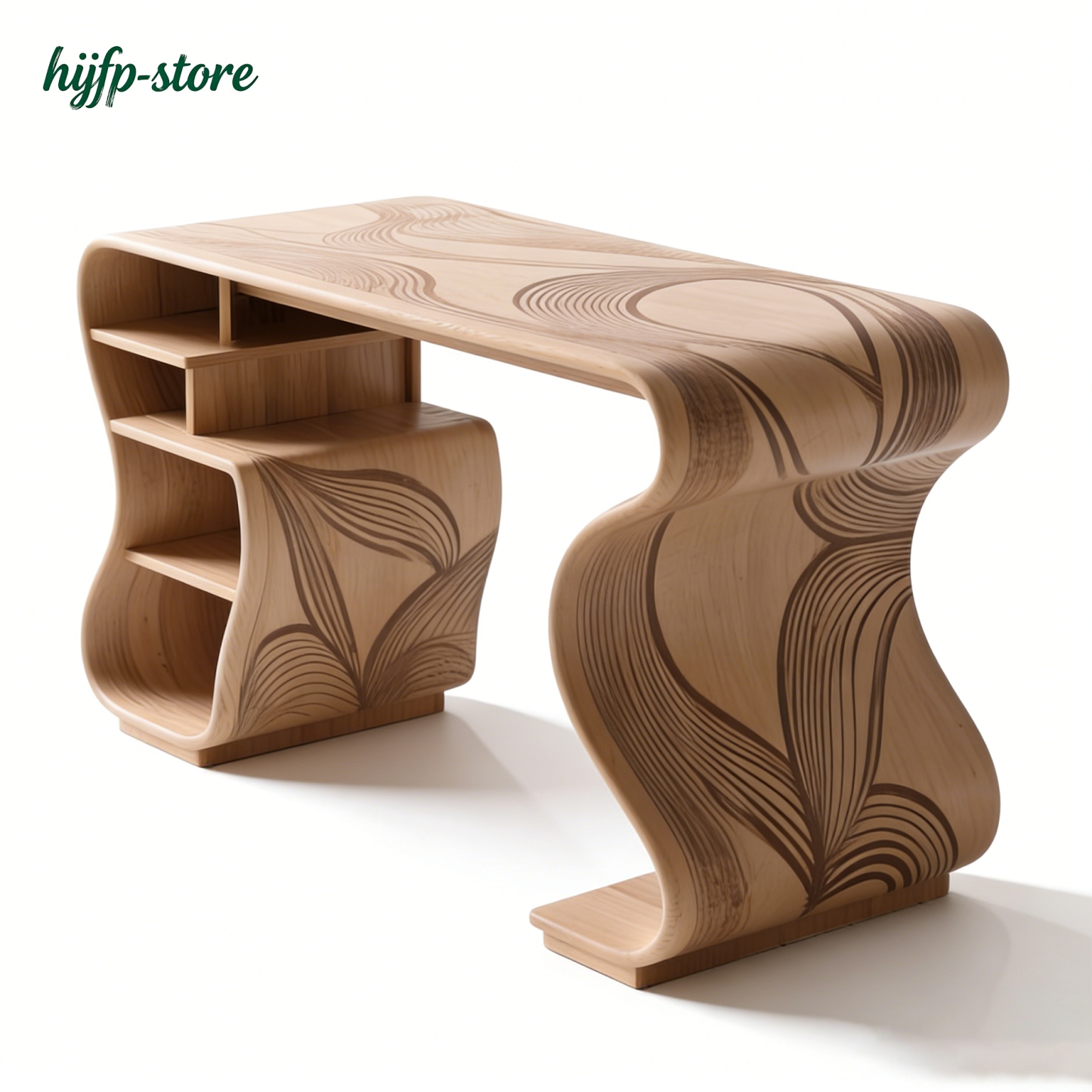 現代簡約實木辦公書桌