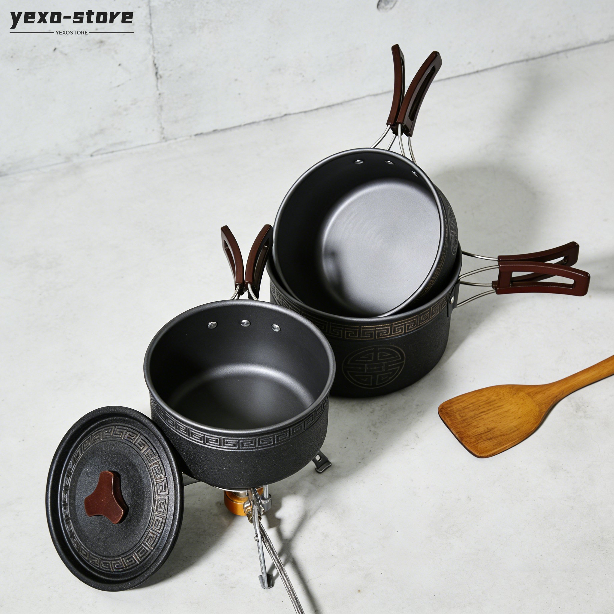 多功能便捷套鍋組完整展示圖