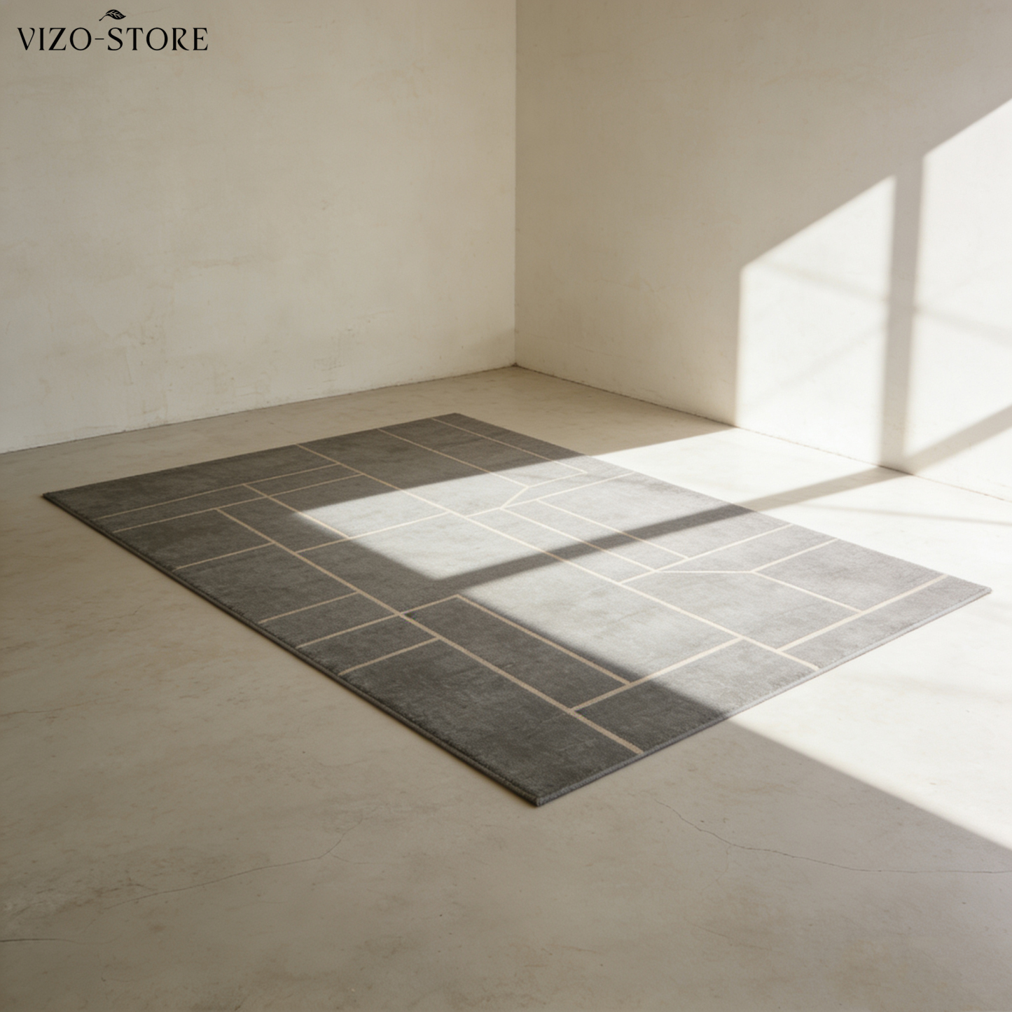 簡約幾何線條現代地毯