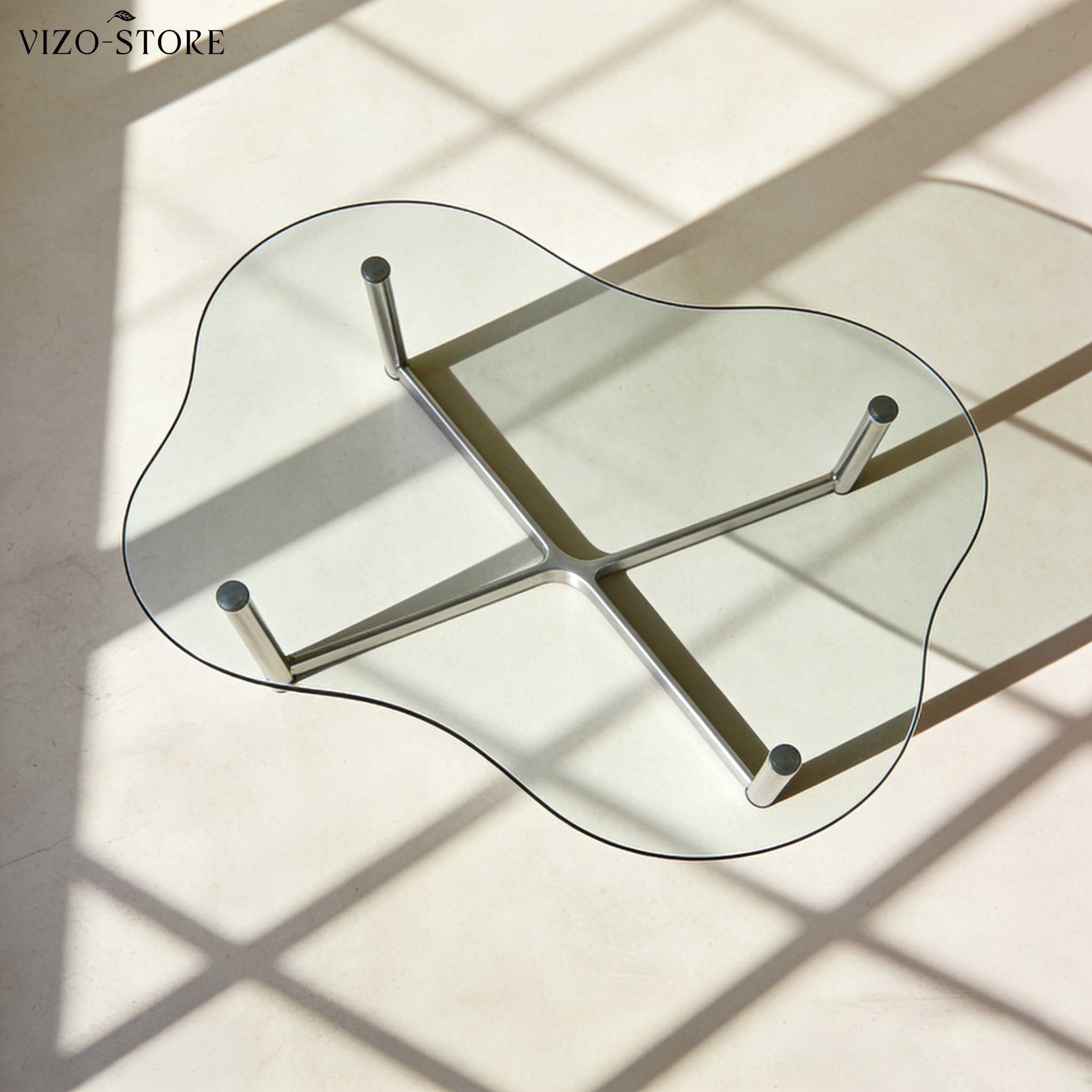 现代玻璃设计感茶几