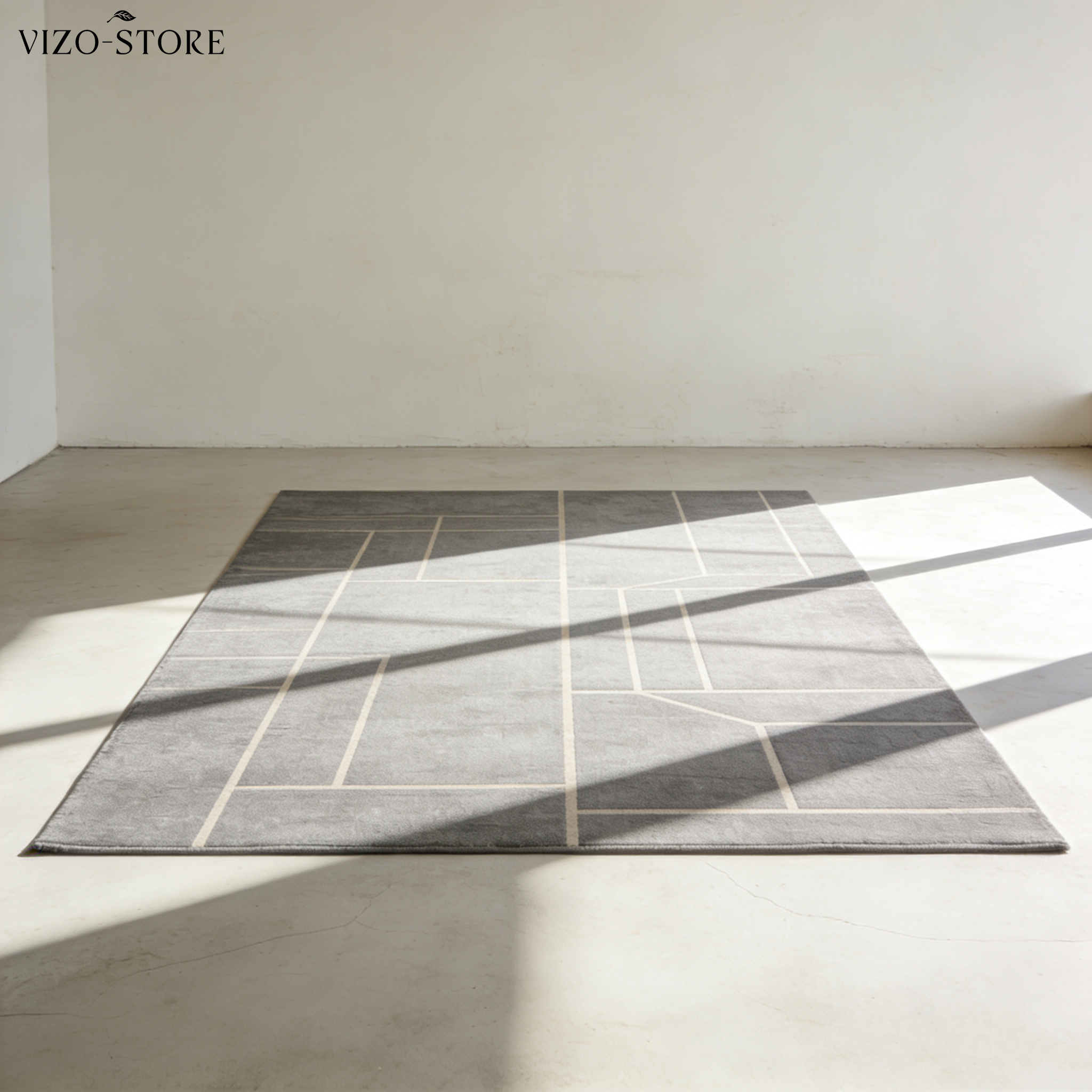 簡約幾何線條現代地毯