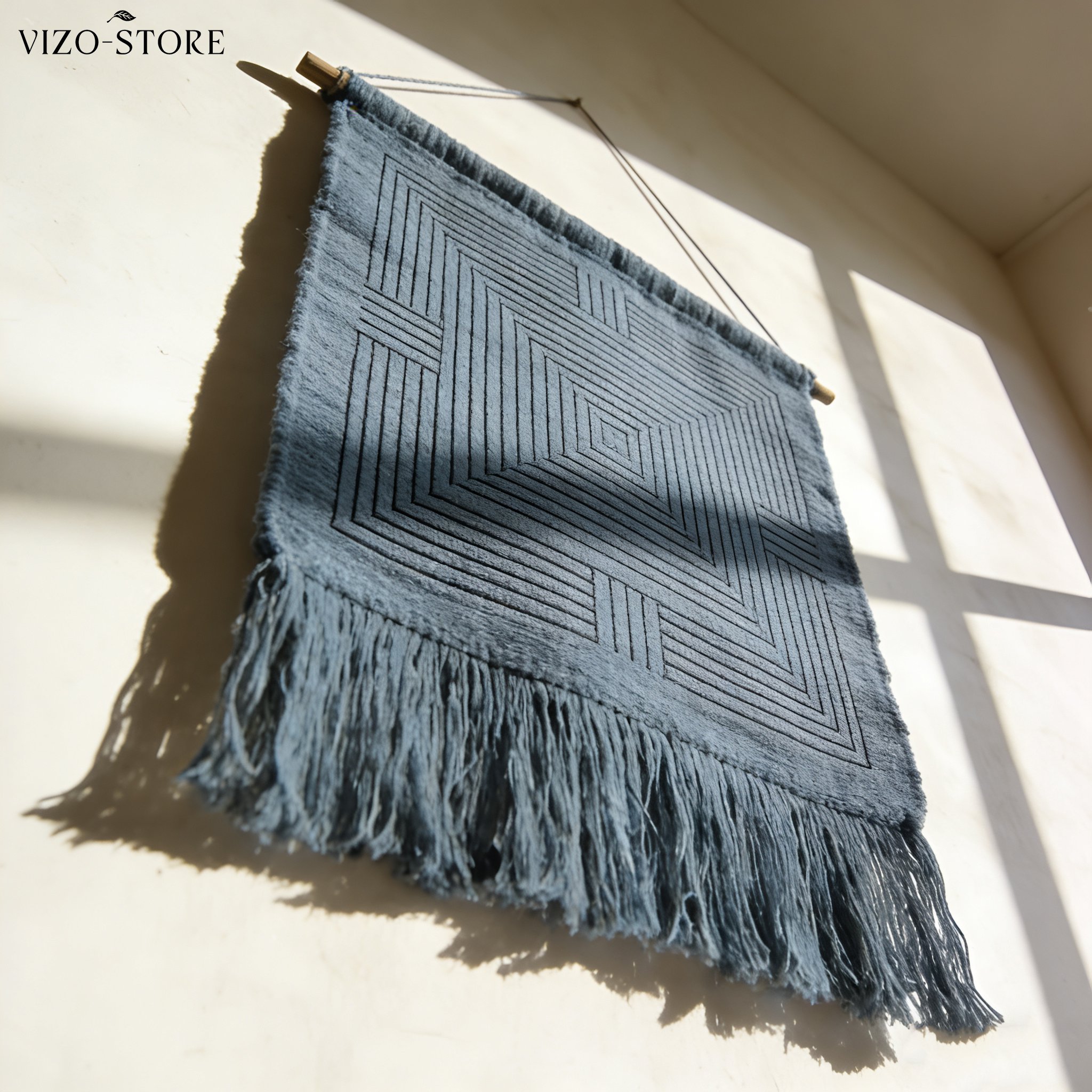 現代家居布藝壁掛細節特寫