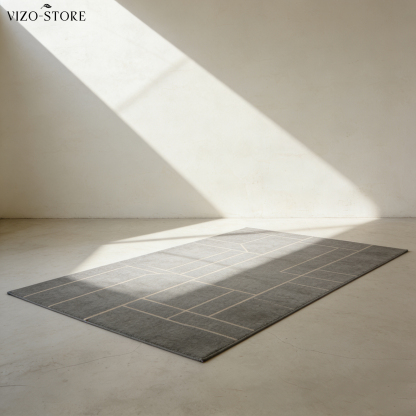 簡約幾何線條現代地毯