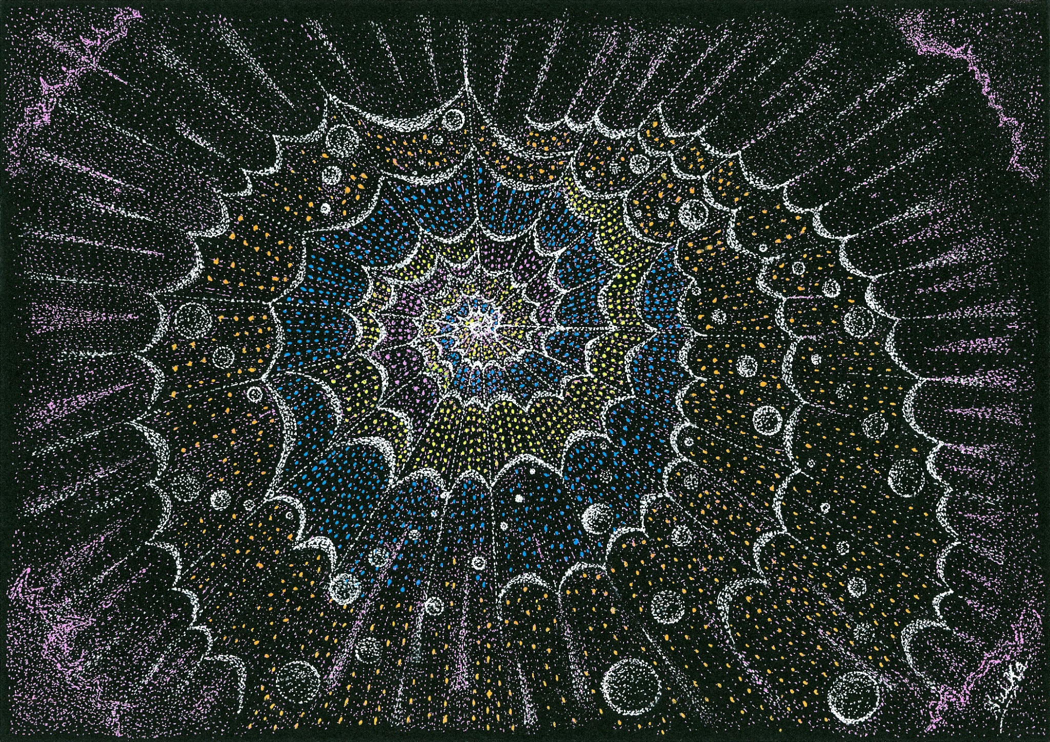 『中心から拡張し、幾層にも重なる創造の波紋』 / cosmic 012