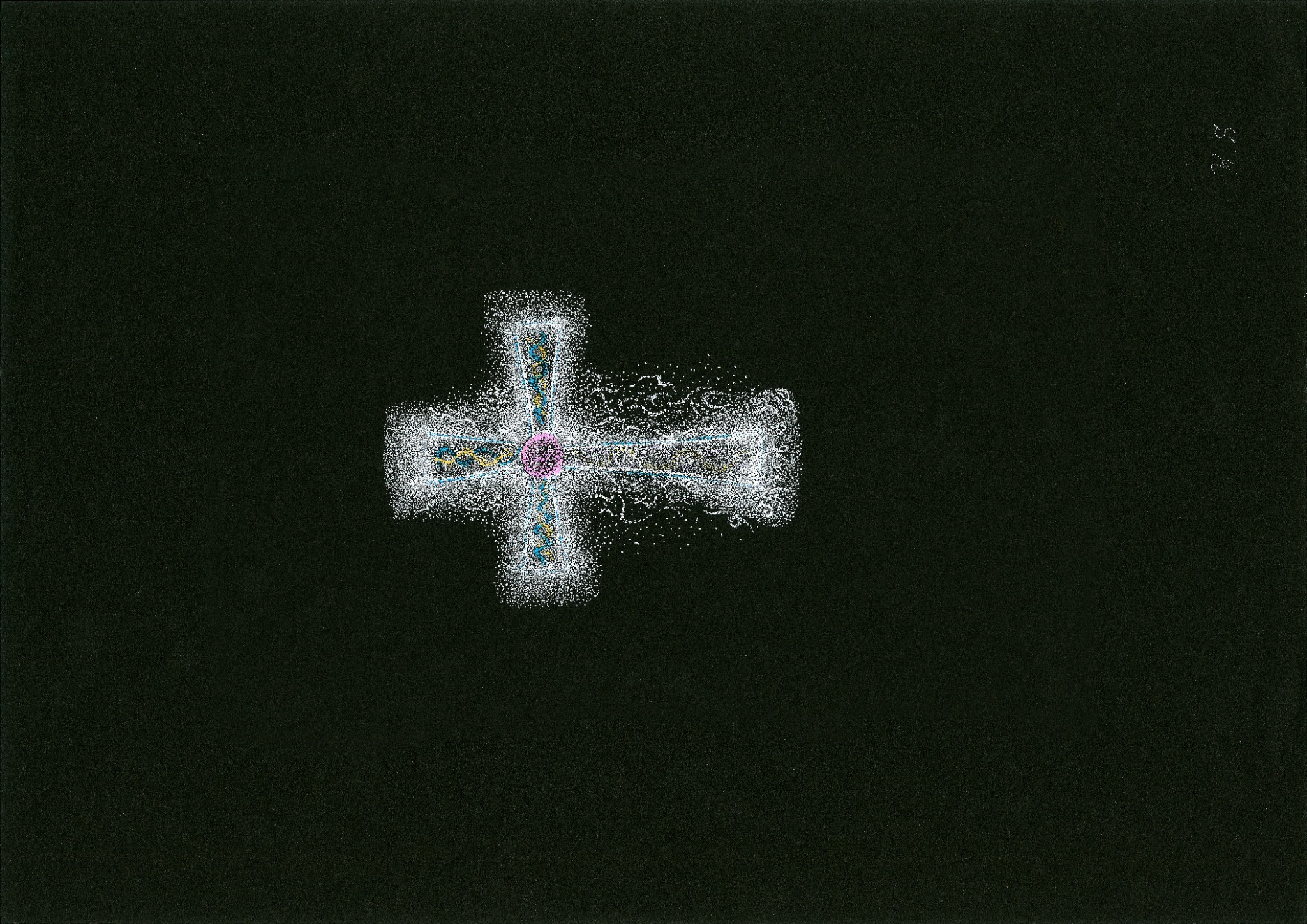 『中心に据えられた一点から、四方へと秩序が展開する十字の核』 / cosmic 016