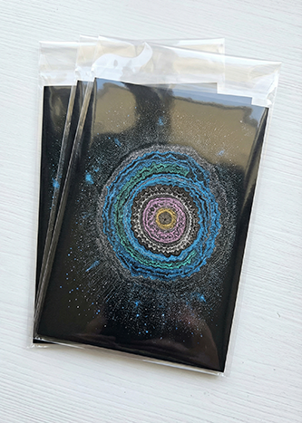 ポストカード『宇宙の中心から広がる静かな循環のコズミック・アート 』/ cosmic 009