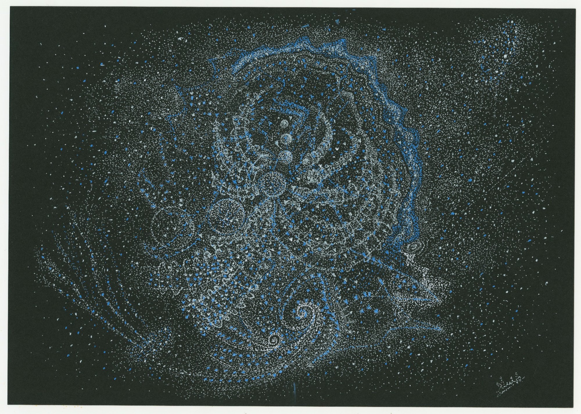 『宇宙創生の渦が開き青の記憶が巡るコズミック・ブループリント』 / cosmic 018