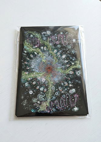 ポストカード『宇宙創生の核が開き生命が拡がるコズミック・ブループリント』/ cosmic 072