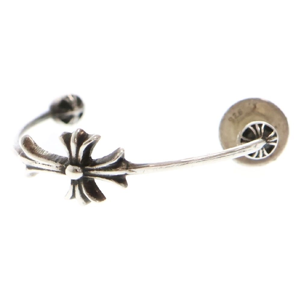 CHROME HEARTS (クロムハーツ) SKINNY BBYFAT CROSS スキニーベイビーファットクロス フープピアス  （ペア）