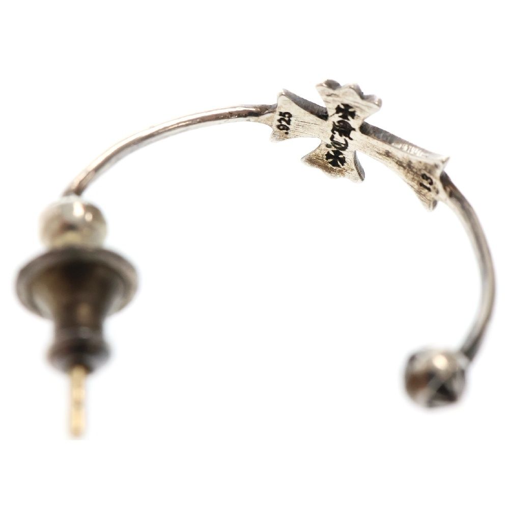 CHROME HEARTS (クロムハーツ) SKINNY BBYFAT CROSS スキニーベイビーファットクロス フープピアス  （ペア）