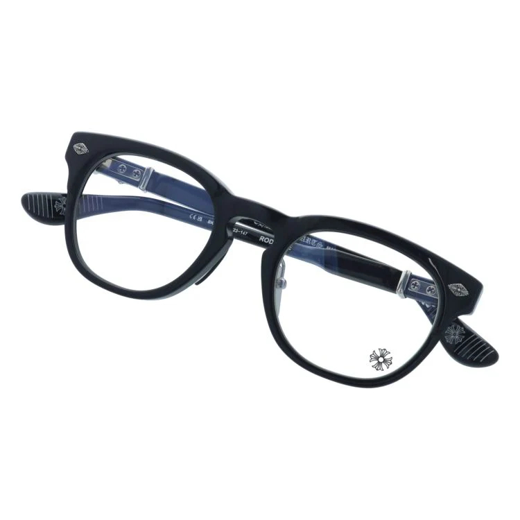 【Chrome Hearts】クロムハーツ メガネフレーム 伊達メガネ CHROME HEARTS RODSICLE BK 51サイズ フローラル ボストン型 ユニセックス メンズ レディース