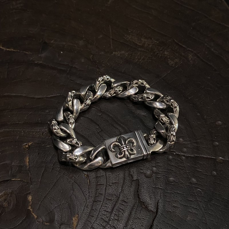 クロムハーツ CHROME HEARTS ID BOX FNCY FLUER ファンシーフレア ブレスレット シルバー