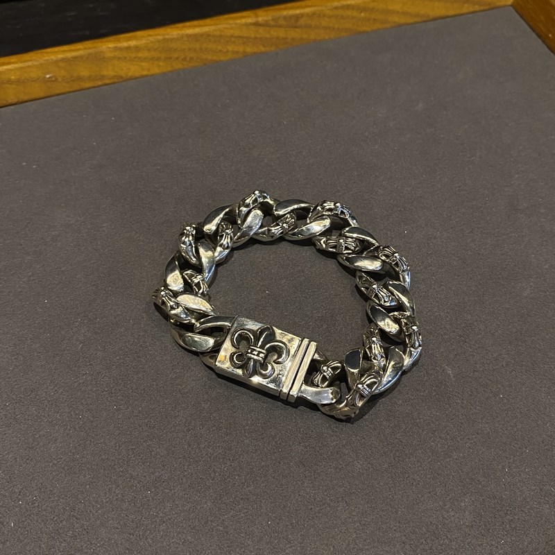 クロムハーツ CHROME HEARTS ID BOX FNCY FLUER ファンシーフレア ブレスレット シルバー