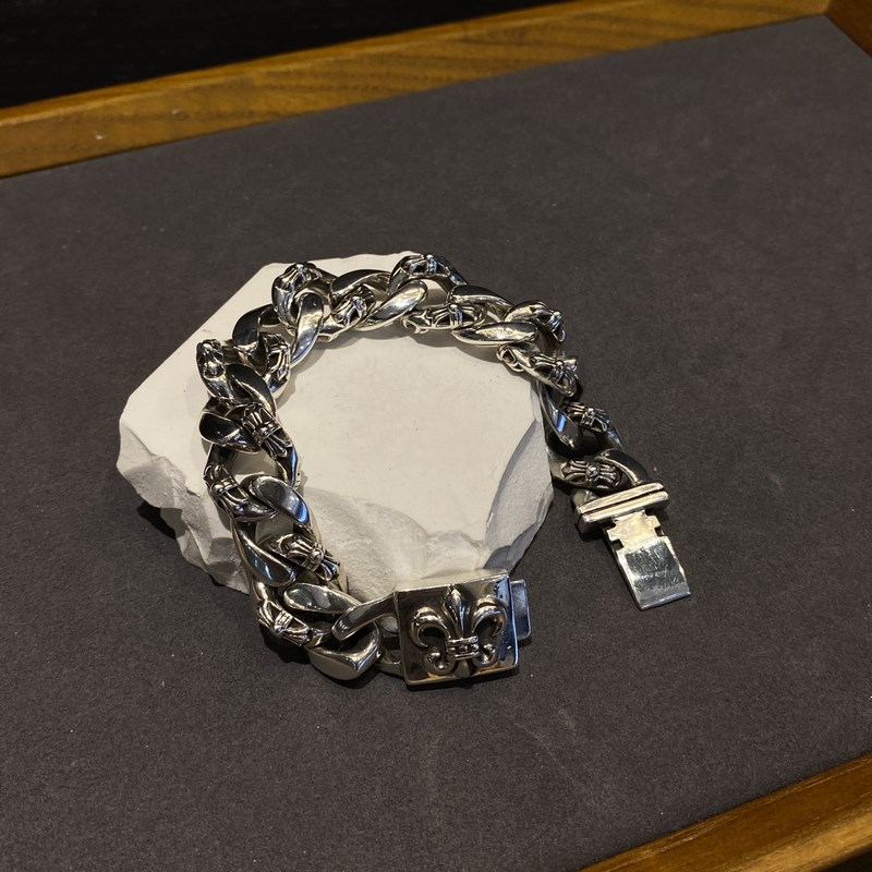 クロムハーツ CHROME HEARTS ID BOX FNCY FLUER ファンシーフレア ブレスレット シルバー