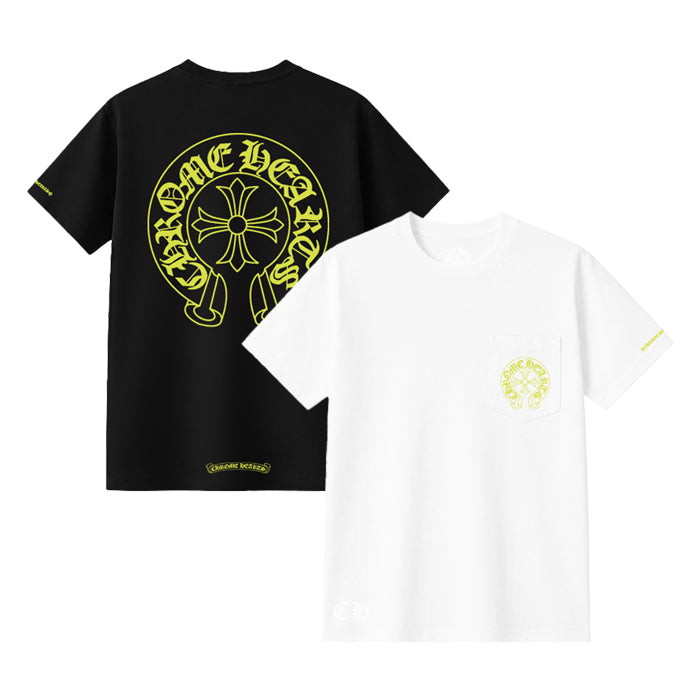 CHROME HEARTS / クロムハーツ ネオン イエロー シューホース Tシャツ 