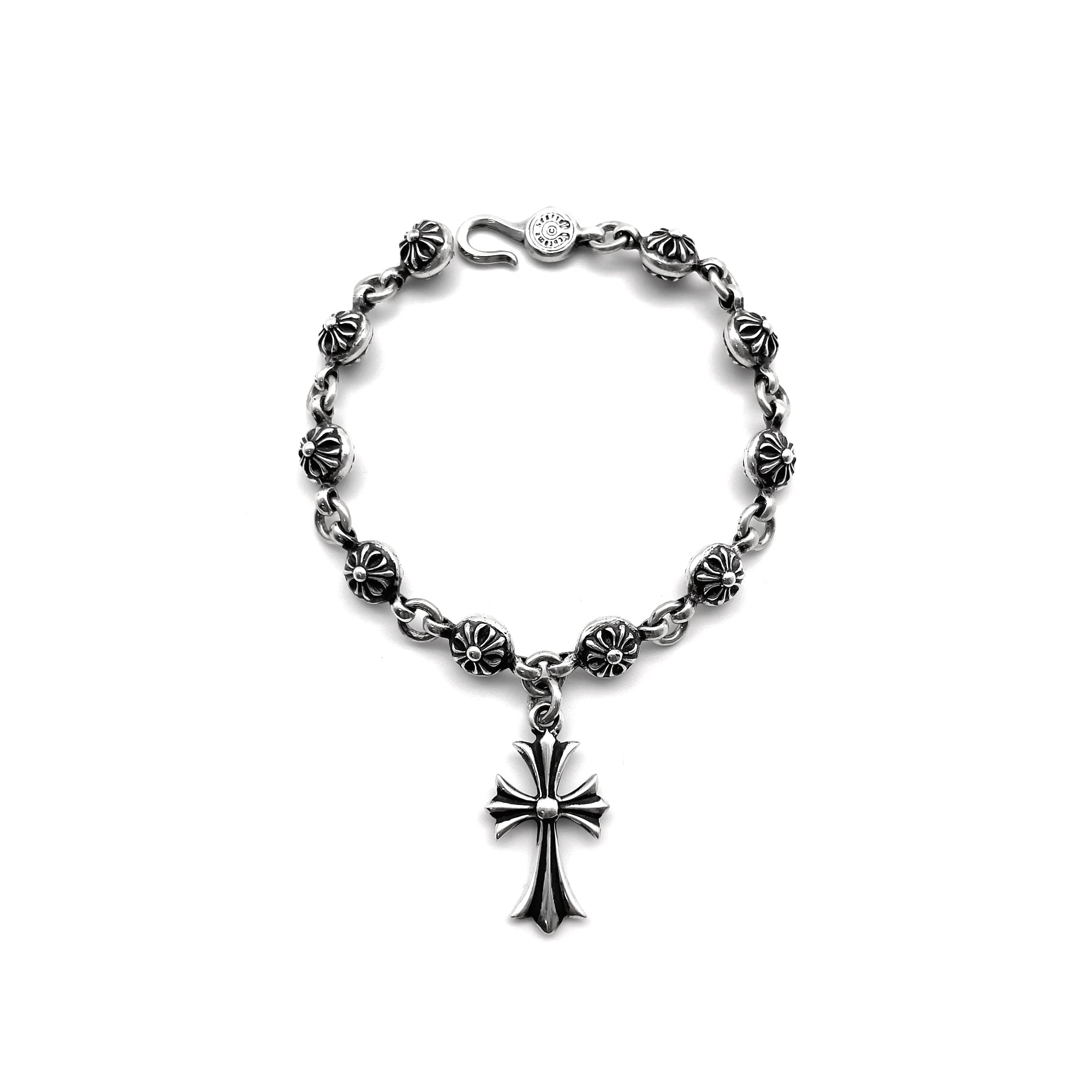 CHROME HEARTS シルバー クロス ボール タイニー E ブレスレット