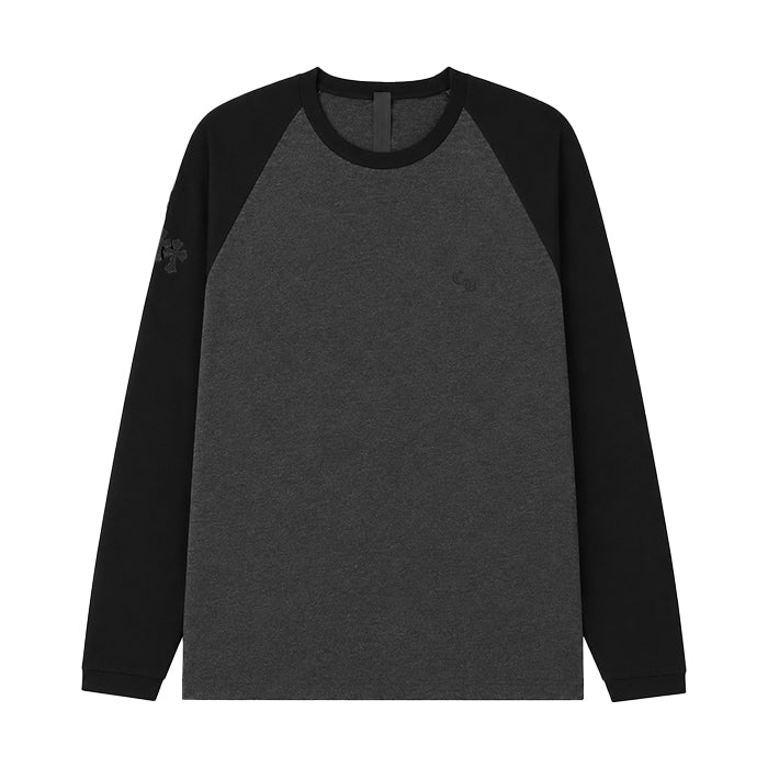 CHROME HEARTS / クロムハーツ 3 クロス パッチ CH ロゴ エンブロイダード ラグラン ロングスリーブ Tシャツ