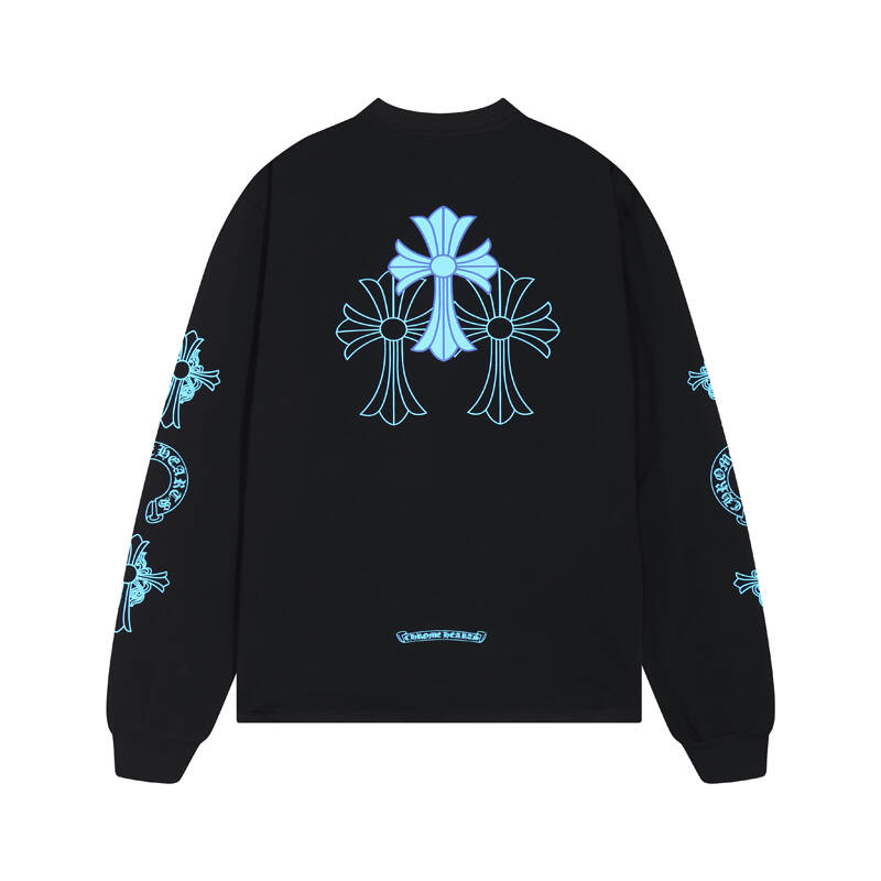 CHROME HEARTS】マルチカラー クロス ロングスリーブ ホワイト