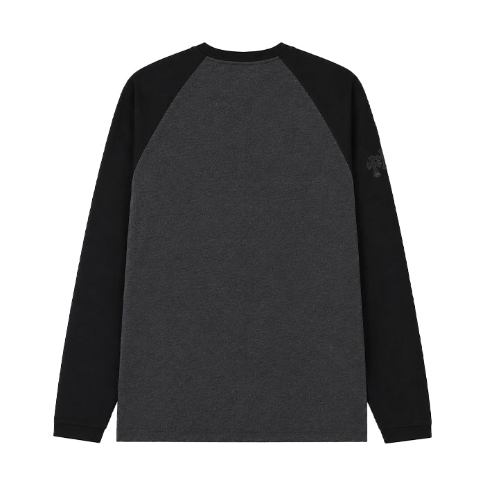 CHROME HEARTS / クロムハーツ 3 クロス パッチ CH ロゴ エンブロイダード ラグラン ロングスリーブ Tシャツ