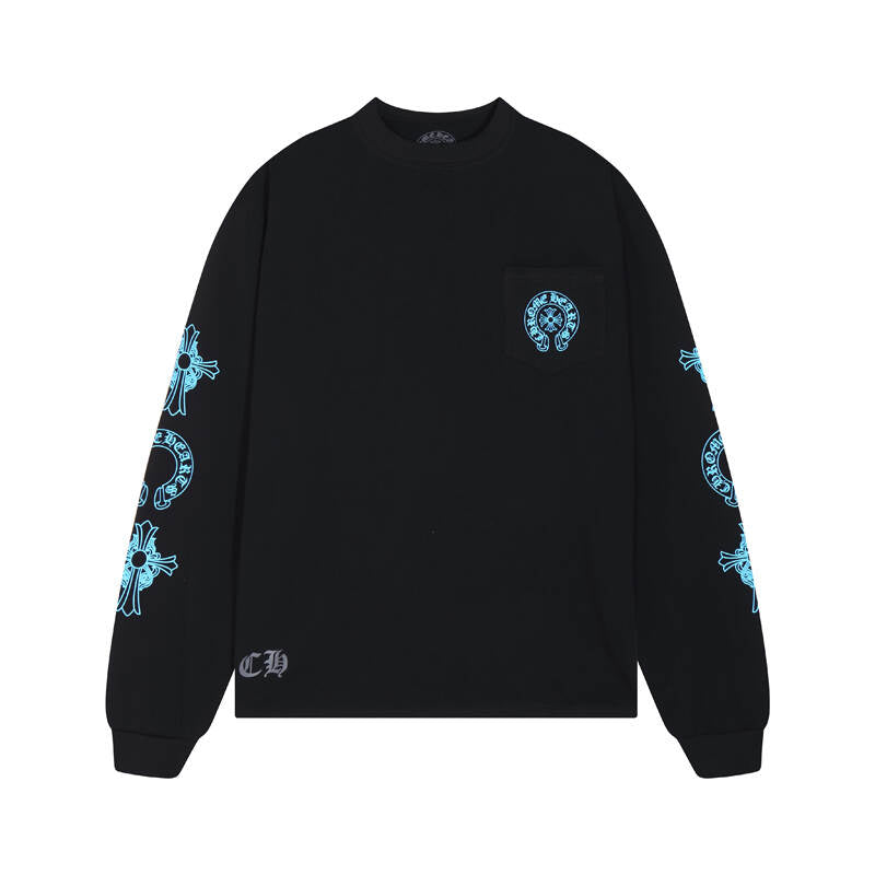 CHROME HEARTS】マルチカラー クロス ロングスリーブ ホワイト