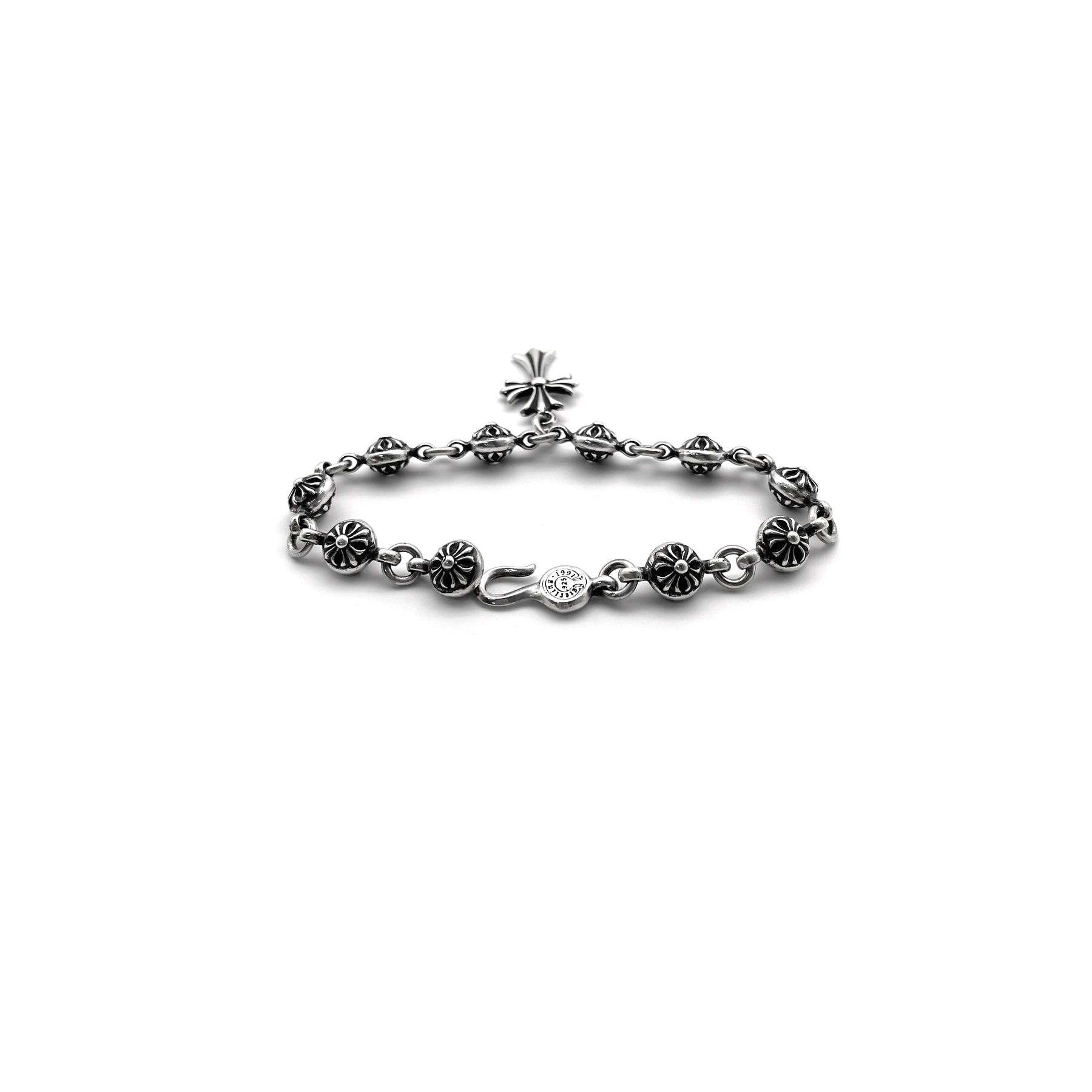 CHROME HEARTS シルバー クロス ボール タイニー E ブレスレット