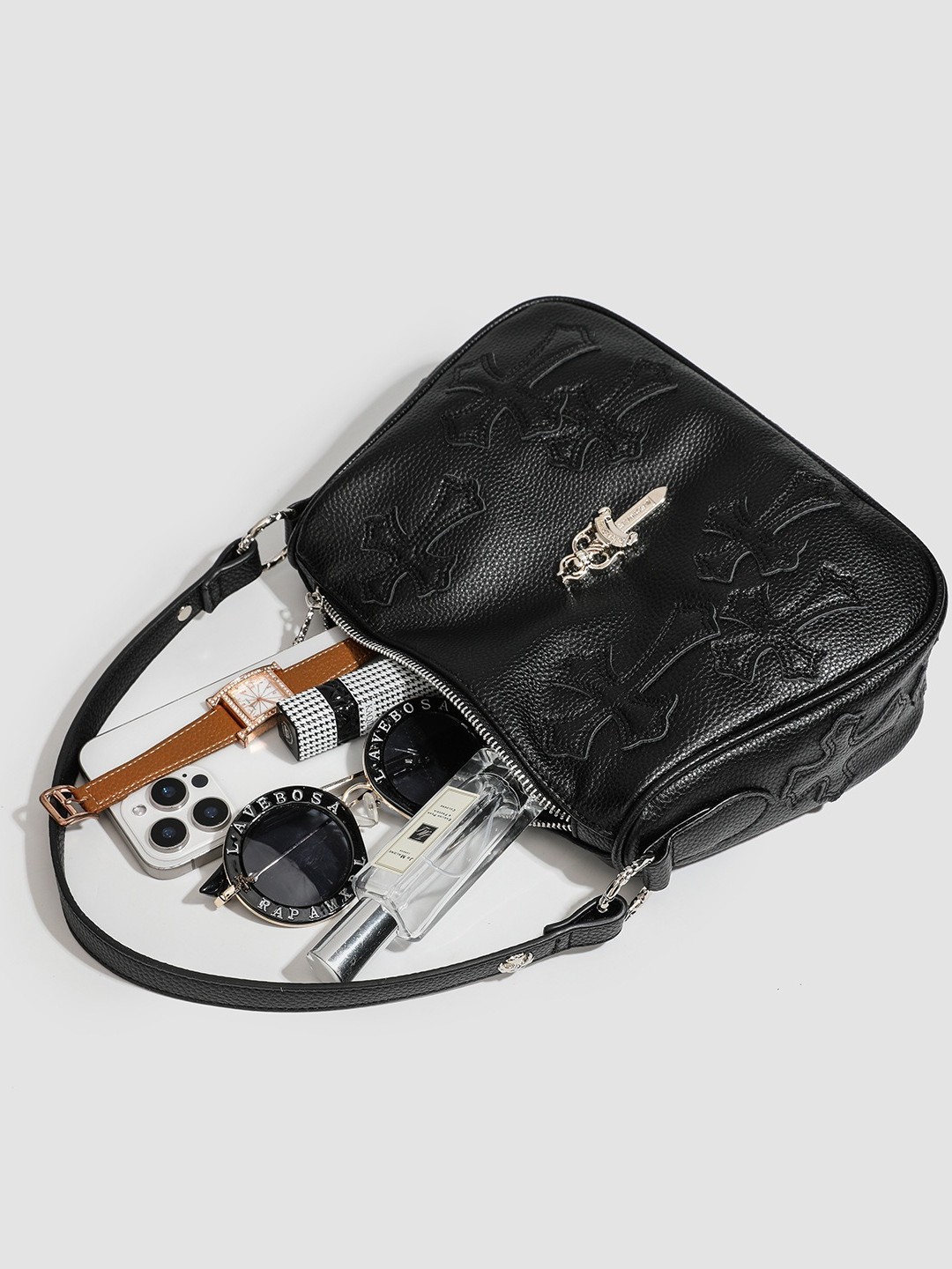 クロムハーツ レザー ボディバッグ　#1 CHROME HEARTS Pure Leather Underarm Bag｜Shoulder & Crossbody 2WAY