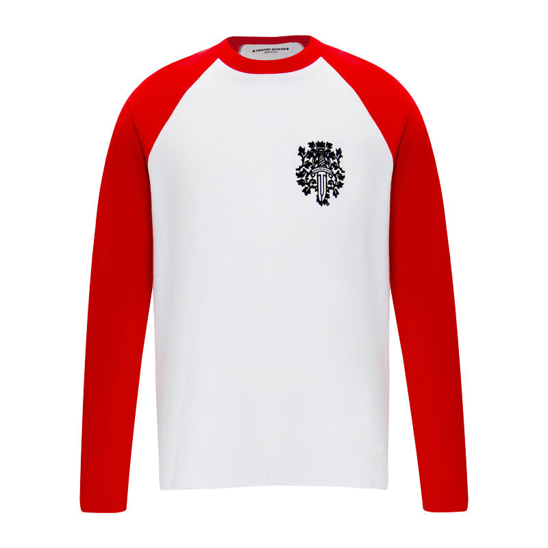 Chrome Hearts Tシャツ クルーネック 長袖 コットン オレンジ 